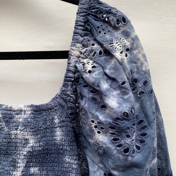 LoveShackFancy Sz. Large Cedria Tie Dye Blue - Picture 4 of 6